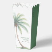 Palmboom Eiland Bestemming Groene Bruiloft Bedankdoosjes (Voorkant)