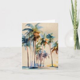 Palmboom Eiland Bries Notitiekaartje