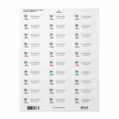 Palmboom Eiland Schilderen Kunst Adres Label (Full Sheet)