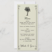  palmboom Elegant huwelijksmenu (Voorkant)