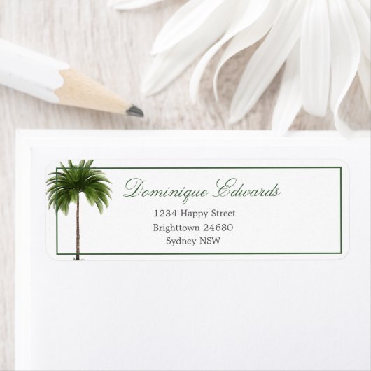 Palmboom Elegant Modern Chic Etiket (Insitu)