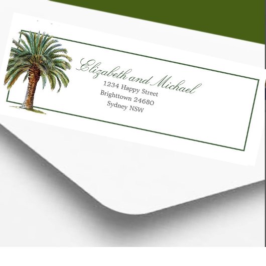 Palmboom Elegant Modern Chic Wedding Etiket