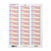 Palmboom Elegant Modern Colorful Wedding Etiket (Full Sheet)