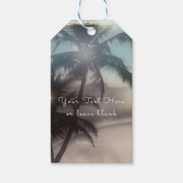 Palmboom Elegant Tropisch Strand Feest Cadeautje Cadeaulabel