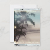 Palmboom Elegant Tropisch Strand Tafelnummer (Achterkant)