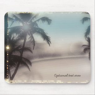 Palmboom Elegante Strand Vintage Tropisch Glamour Muismat