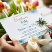 Palmboom en Cadeau Kerstmis in juli Kaart