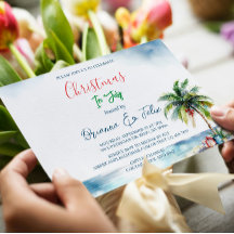 Palmboom en Cadeau Kerstmis in juli