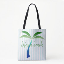Palmboom en Canvas tas met band