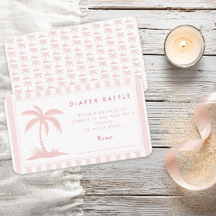 Palmboom en Fopspeen Baby Shower Luierspel Informatiekaartje