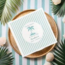 Palmboom en Fopspeen Blauwe Kust Baby Shower