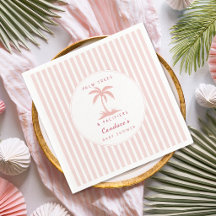 Palmboom en Fopspeen Roze Kust Baby Shower