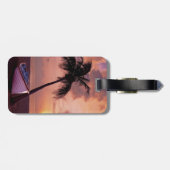 Palmboom en kookzondst  bagagelabel (Achterkant horizontaal)