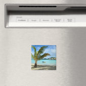 Palmboom en magneet van het overwaterresort (Insitu (Vaatwasser))