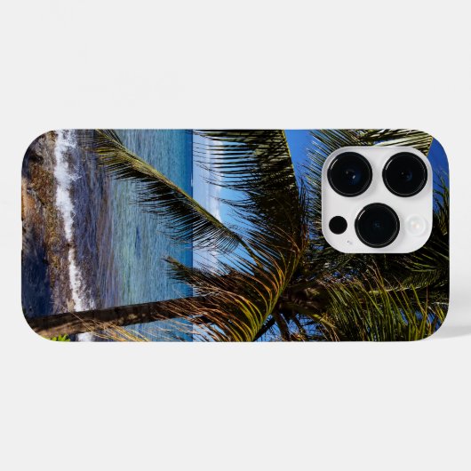 Palmboom en oceaan Case-Mate iPhone case (Achterkant (horizontaal))