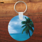 palmboom en oceaan sleutelhanger (Voorkant)