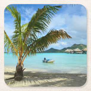 Palmboom en onderzetter voor overwaterresort