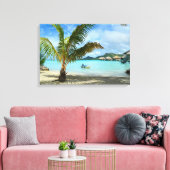 Palmboom en overwater resort canvas (Insitu (Woonkamer))