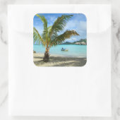 Palmboom en overwater resort sticker (Tas)