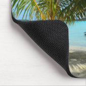 Palmboom en overwaterresort mousepad muismat (Hoek)