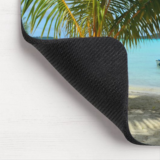 Palmboom en overwaterresort mousepad muismat (Hoek)