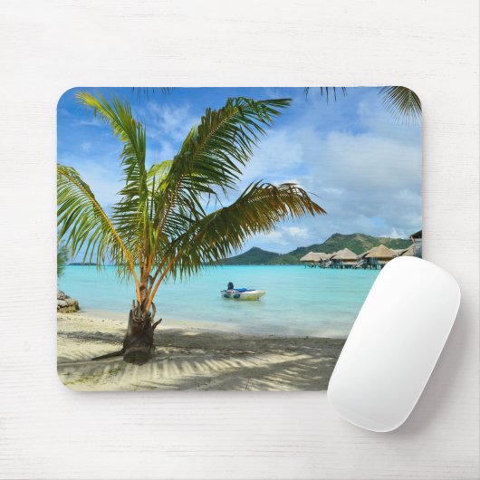 Palmboom en overwaterresort mousepad muismat (Met muis)