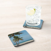 Palmboom en strand drankjes onderzetter (Rechterzijde)