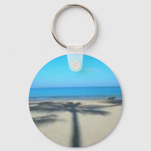 Palmboom en strand sleutelhanger (Voorkant)