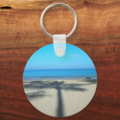 Palmboom en strand sleutelhanger (Voorkant)