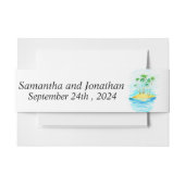 Palmboom en Strand  Uitnodigingen Wikkel (Voorkant Voorbeeld)