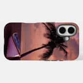 Palmboom en strandstralen Case-Mate iPhone case (Achterkant (horizontaal))