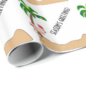 Palmboom en tropische kerstmis cadeaupapier (Rol Hoek)