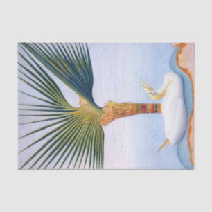 Palmboom en vogel van Joseph Stella Tissuepapier