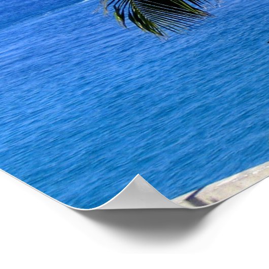 Palmboom en vuurtoren poster (Hoek)