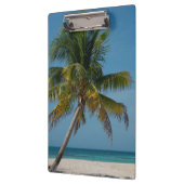 Palmboom en wit zandstrand 2 klembord (Links)
