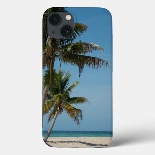 Palmboom en wit zandstrand Case-Mate iPhone case (Achterkant)
