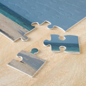 Palmboom en wit zandstrand legpuzzel (Zijkant)