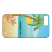 Palmboom en zeesterren tropisch landschap Case-Mate iPhone case (Achterkant (Horizontaal))
