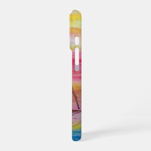 Palmboom en zeilboot iPhone hoesje (Linkerkant)