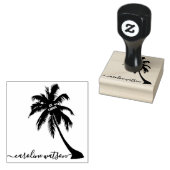 Palmboom Ex libris  Rubberen stempel (Gestempeld)