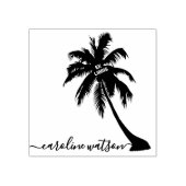 Palmboom Ex libris  Rubberen stempel (Afrduk)