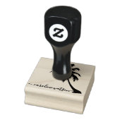Palmboom Ex libris  Rubberen stempel (Stempel)