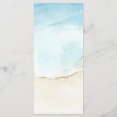 Palmboom Exotisch Tropisch Strand Laten we bruilof Menu (Achterkant)