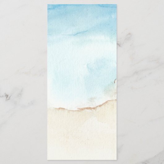 Palmboom Exotisch Tropisch Strand Laten we bruilof Menu (Achterkant)