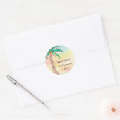 Palmboom familie reünie ronde sticker (Envelop)