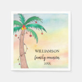 Palmboom familie reünie servet (Voorkant)