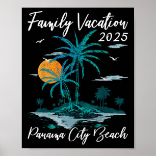 Palmboom familie vakantie 2025 Florida Panama City Poster