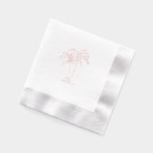 Palmboom folie gestempelde servetten (Links)