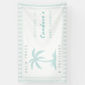 Palmboom | Fopspeen Kust Baby Shower Welkom Spandoek (Verticaal)