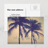 Palmboom foto bewegende briefkaarten voor nieuw hu (Voorkant / Achterkant)